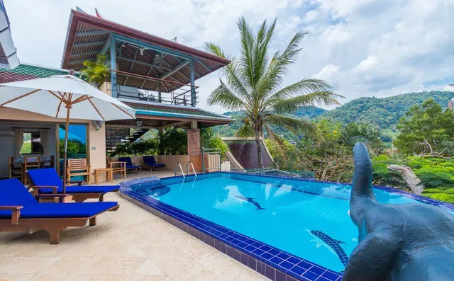 Our sala with sea views over Kata